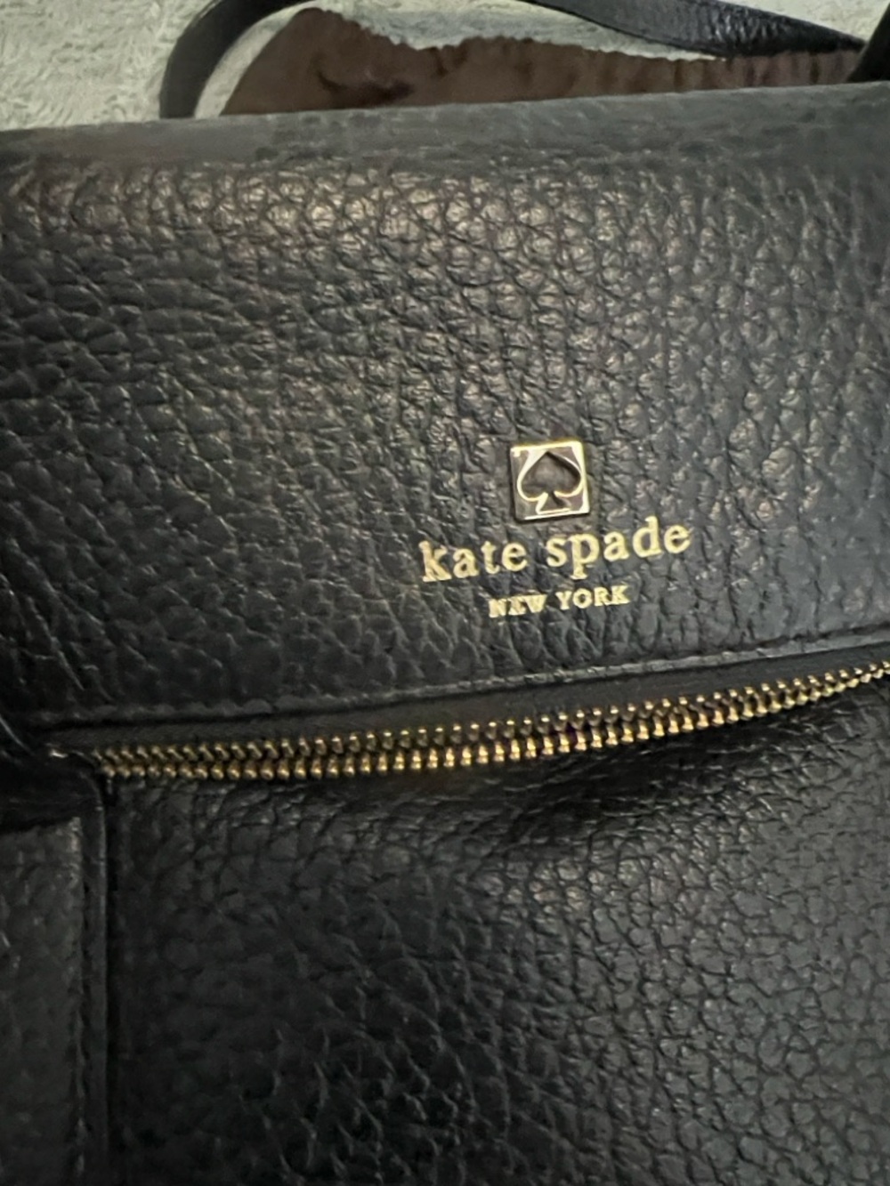 kate spade Black Pebbled Leather Satchel with Gold Hardware - Picture 2 of 6